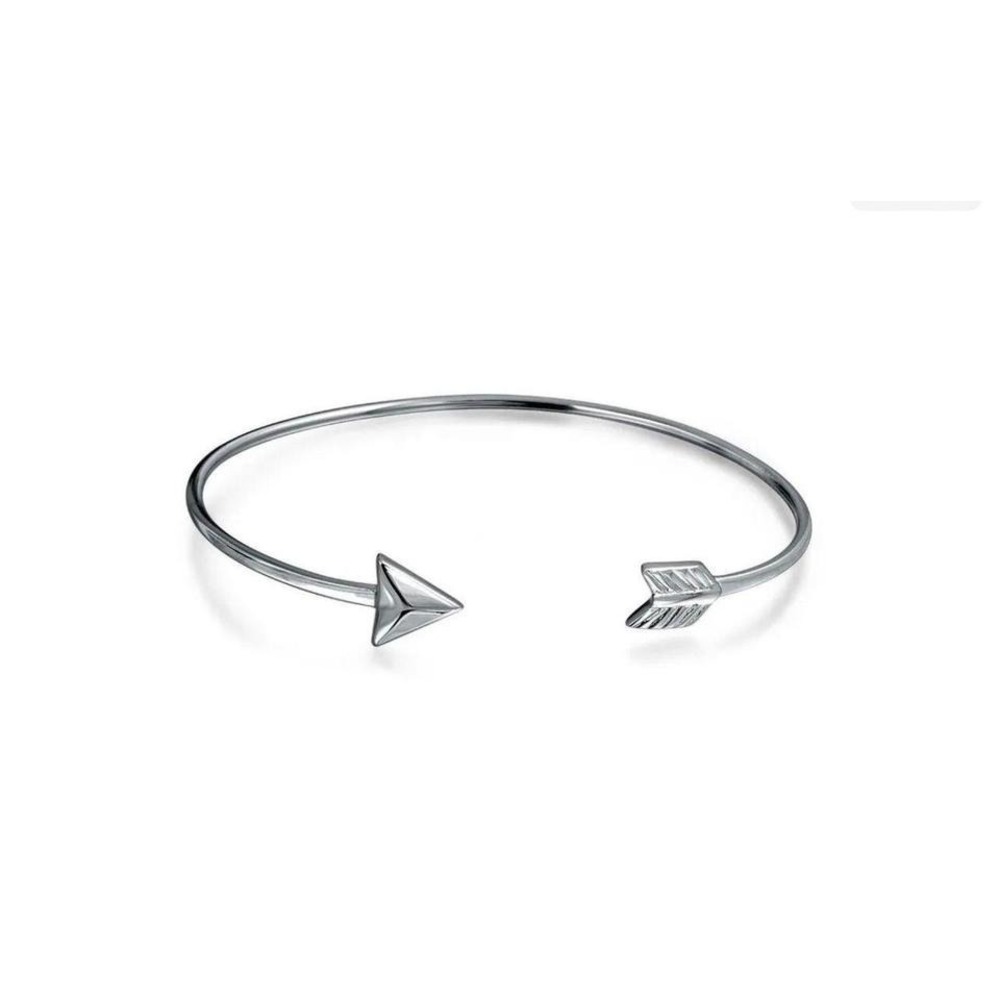 Arrow Bangle Bracelet Silver Tone Open Cuff‎ Women's Jewelry Fashion